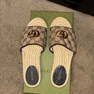 Gucci Women's Tan Slide Sandals